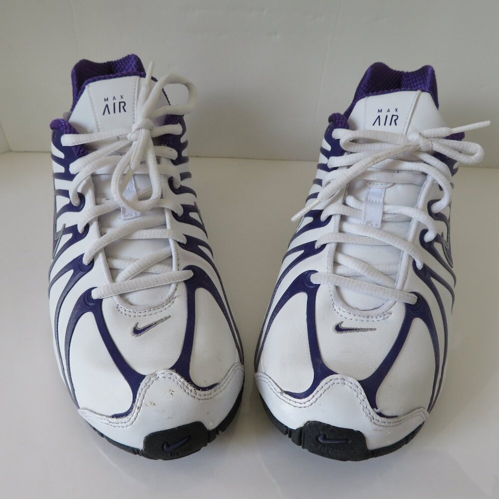Nike Max Air Torch Running Shoes White & Purple In Youth Size 7Y
